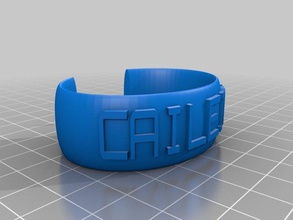 mon personnalisés ellipse message band2 bracelets 3d print model - Mito3D