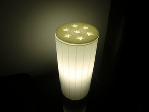 ikea kvarn&atilde&hellip lâmpada de tabela estrelas tampa decoração montanha-russa rodada 3d print model - Mito3D