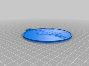 medalla con den 2d art customized 3d print model - Mito3D