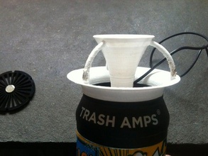 thrash amp 1 soundspreader audio 360 addon cone crowdsourcing indiegogo jam magnetic music recycling speaker trash 3d print model - Mito3D