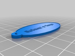 meine angepasste Ovale Schlüsselanhänger 3d print model - Mito3D