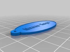 meine angepasste Ovale Schlüsselanhänger 3d print model - Mito3D