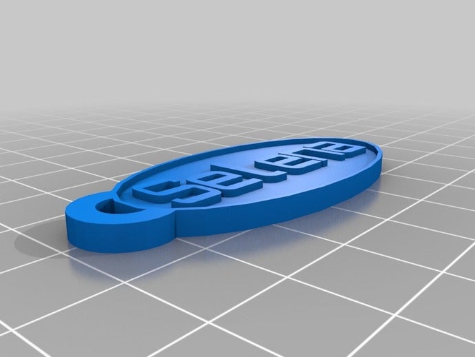 selena oval llavero llaveros personalizado 3D print model - Mito3D