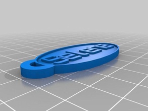 selena ovale trousseau de clés porte-clés personnalisé 3d print model - Mito3D