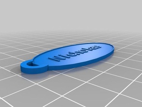 nicholas oval Anahtarlık özelleştirilmiş 3d print model - Mito3D