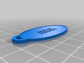 anna oval Anahtarlık özelleştirilmiş 3d print model - Mito3D