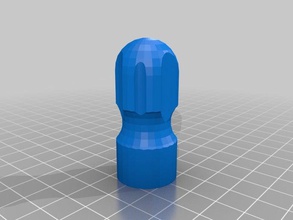 stubby handle 25mm hex shaft tools customized 3d print model - Mito3D