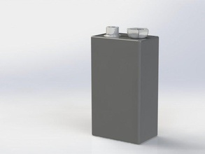 Bateria de 9 volts eletrônica makerbotorg 3d print model - Mito3D