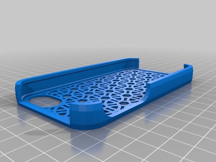 iphone 4 círculo cadeias móveis personalizado 3D print model - Mito3D