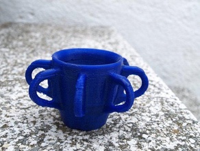 octocup espresso coffee cup eight handles kitchen dining fun orca pla reprap 8 art 3d print model - Mito3D