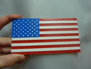 Amerikan bayrağı diğer özellikli july4 3d print model - Mito3D