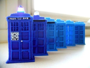 led micro-tardis other circuit doctor glow light uv 3d featured ornament sketchup 3d print model - Mito3D