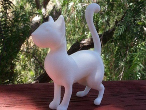chat debout animaux meow jouet 3d print model - Mito3D