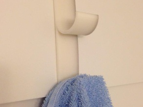 customizable door hook hanger organization bathroom bedroom customizer parametric towel 3d print model - Mito3D