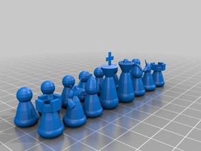 pièces d'échecs 3d print model - Mito3D