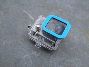 lens cap diy filter gopro hero 3 waterproof case camera hero3 cover 3d print model - Mito3D