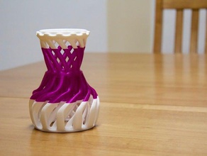 vortice anello vaso sculture art artistico contenitore vasi di fiori paralume ornamento ornamentali 3d print model - Mito3D