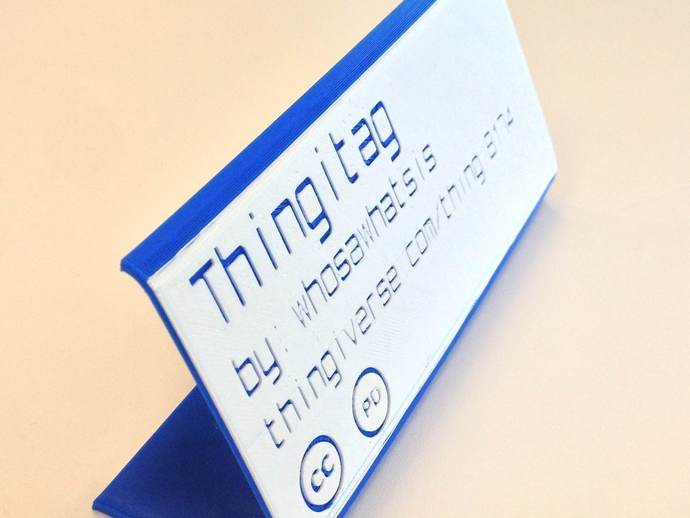 customizable 3d thingitag signs logos attribution customizer 3D print model - Mito3D