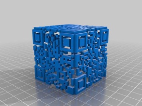 minecraft conçu qrcode cube des signes logos 3d print model - Mito3D