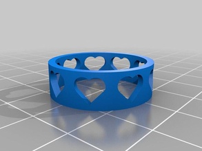 meu personalizados anel coração anéis 3d print model - Mito3D