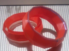 low res bracelet double walls ultimaker other 3d pla single walled supportless 3d print model - Mito3D