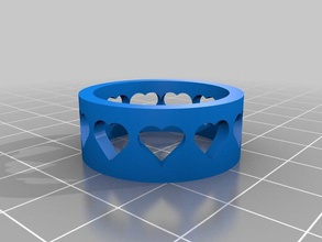 meu anel coração anéis personalizado 3d print model - Mito3D