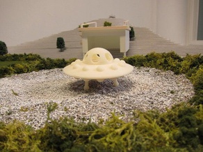 flying saucer other sci-fi spaceship customizer featured openscad space month toy ufo 3d print model - Mito3D