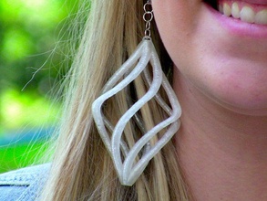 spirale orecchino gli orecchini la curva curvo personalizzato il fai da te gioielli 3d print model - Mito3D