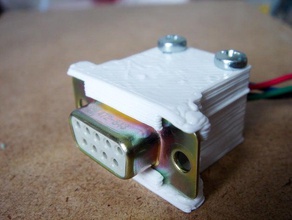 9-pin d-sub de habitação partes conector 3d print model - Mito3D