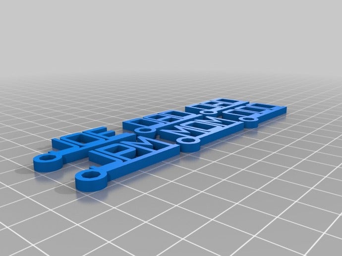 murphy family v3 keychains customized 3D print model - Mito3D