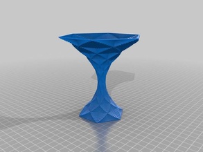 my customized polygon vase hexagonal martini glass 2 decor 3d print model - Mito3D