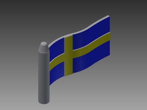 swedish flag signs logos 3d print model - Mito3D