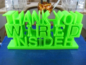 3d text thank you wired insider other inventor featured 3d print model - Mito3D