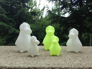 pinguino gezi sculture gas la maschera parco 3d print model - Mito3D