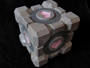portail compagnon cube dérivés cœurs vidéo jeux 3d l'amour raceway 3d print model - Mito3D