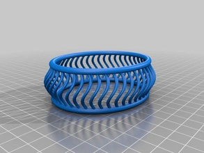 mon personnalisés twist bracelet designer plus bracelets 3d print model - Mito3D