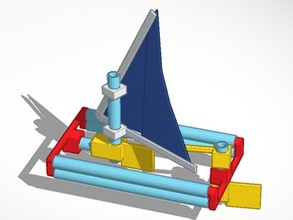 paille-chat voilier de la physique l'astronomie catamaran jouet éducatif régate boîte à chaussures paille soude 3d print model - Mito3D