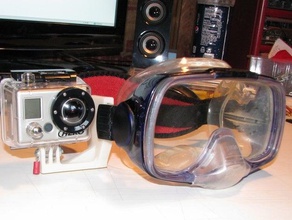 gopro máscara de buceo montaje otros cámara destacados útil 3d print model - Mito3D