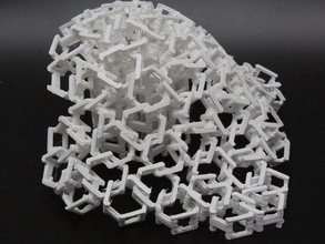 hohoho tejido hexagonal de la cadena correo v3 decoración personalizador 3d print model - Mito3D