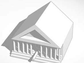 bird house in stile greco all'aperto giardino birdhouse 3d print model - Mito3D