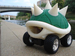 el caparazón de la tortuga racer &acirc&euro&ldquo baja potencia edición vehículos 3d koopa robot móvil raceway coche rc super mario juguete 3d print model - Mito3D