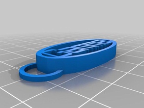 gamma ovale portachiavi i personalizzato 3d print model - Mito3D