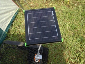 adjustable solar panel mount control box sport outdoors battery bonnaroo camp camping clip laser cutter 3d print model - Mito3D
