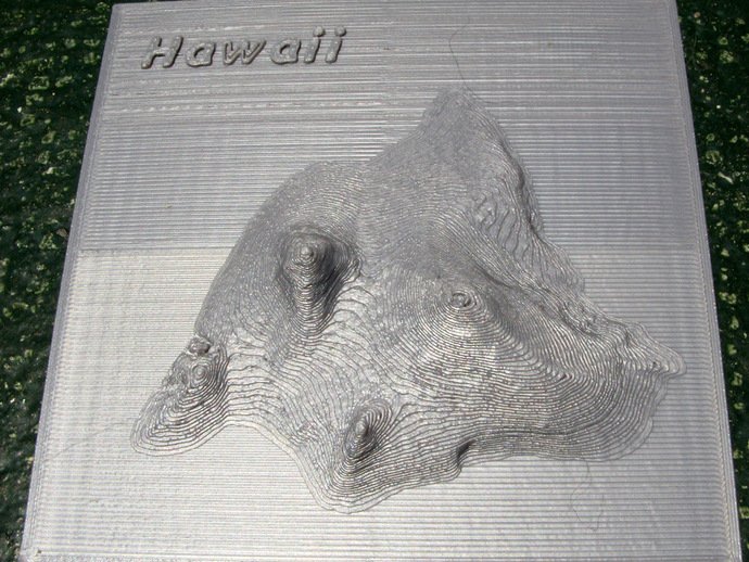 hawaii relief map physics astronomy openscad 3D print model - Mito3D