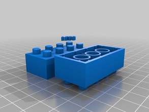 lego el bloque 2 de la construcción los juguetes 8 peg bloques ladrillos edificio legos 3d print model - Mito3D