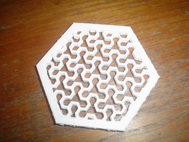 hexagonal lattice other 3d art ornament pla 3D print model - Mito3D