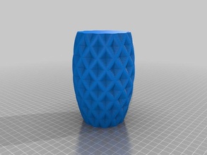 tall rounded square vase decor customized 3d print model - Mito3D