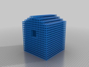 lewitt birdhouse outdoor garden art cube 3d print model - Mito3D
