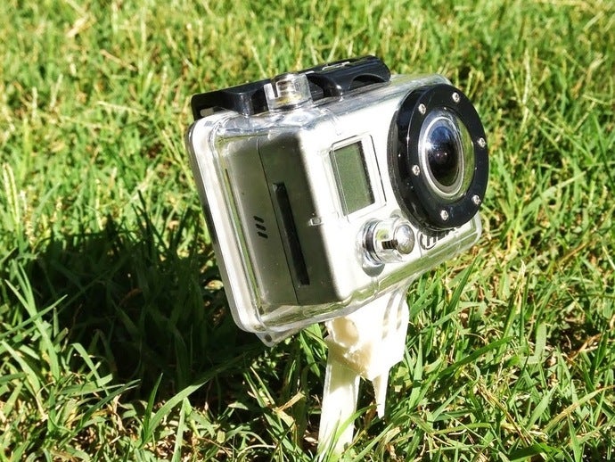 gopro Erdspieß sport im freien Kamera camping go pro gras Einbeinstativ mount Stativ 3D print model - Mito3D