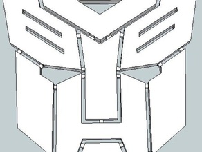 autobot icône raftless signes logos l'art insigne fave la géométrie mendel modèle ornement pla reprap robot robotique sketchup supportless jouet transformateur les transformateurs 3d print model - Mito3D